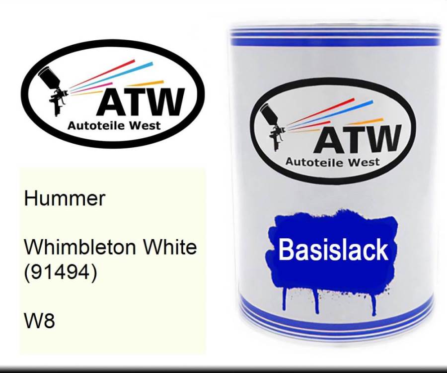 Hummer, Whimbleton White (91494), W8: 500ml Lackdose, von ATW Autoteile West.